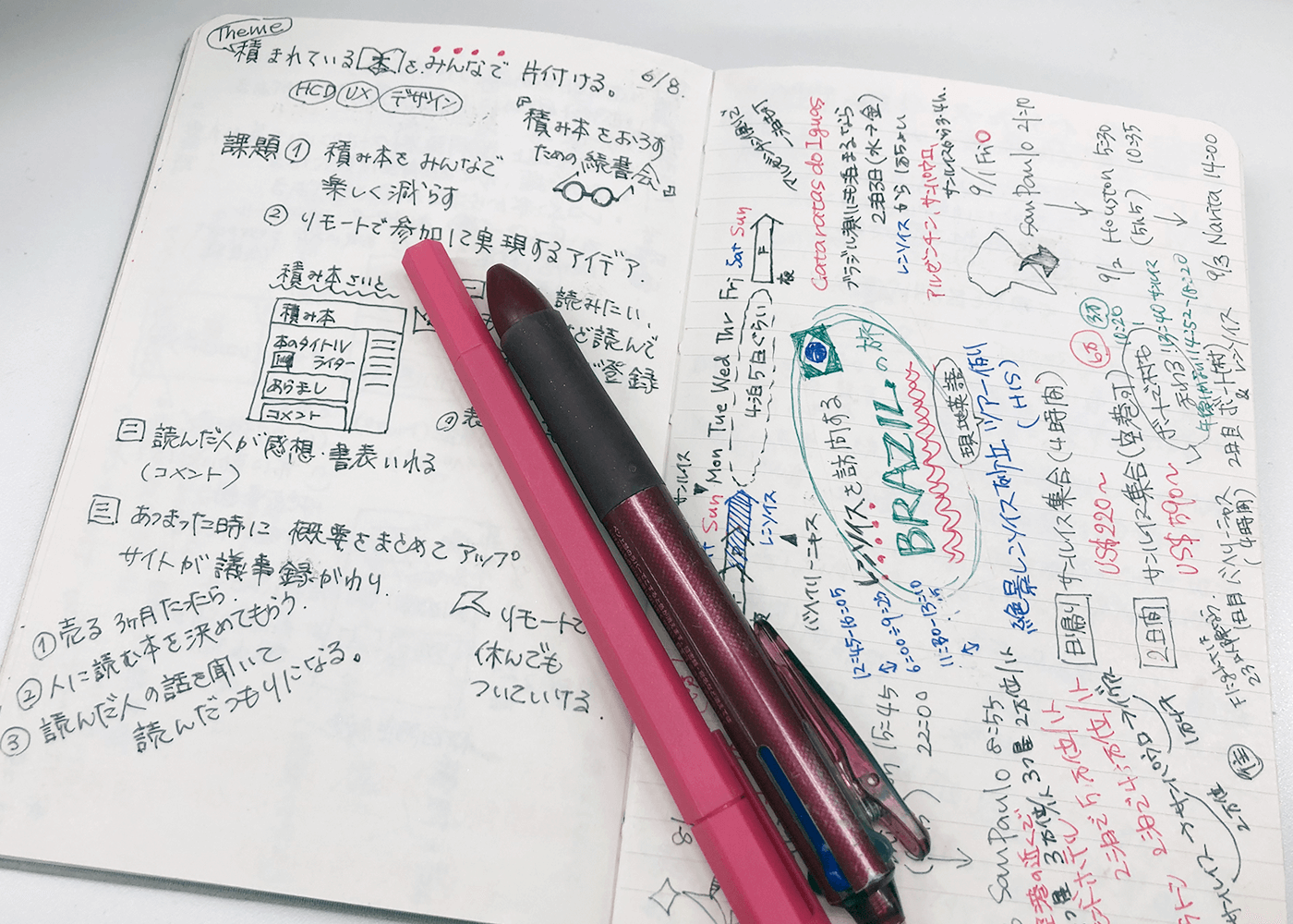 愛用のノートとペン